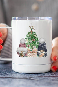 Christmas Tree Gnomes Travel Coffee Mug Cup