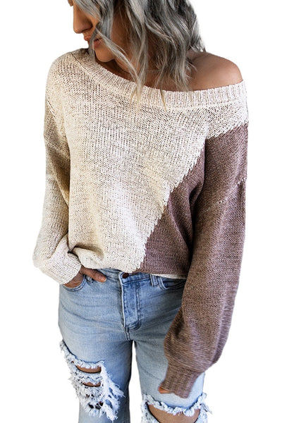 Block Color Sweater - Colorblock Knitted Sweater | Zagari Essentials
