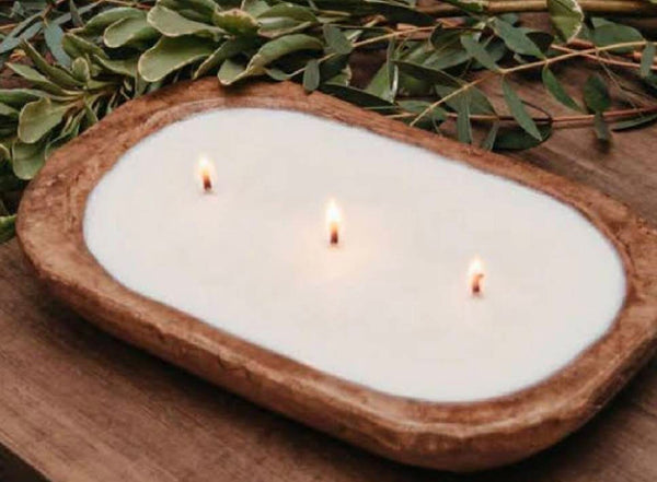 Dough Bowl Candle/Candle/Soy Candle/Industrial / Farmhouse/ Indoor /Outdoor - Zagari Essentials/Clementina's Boutique LLC