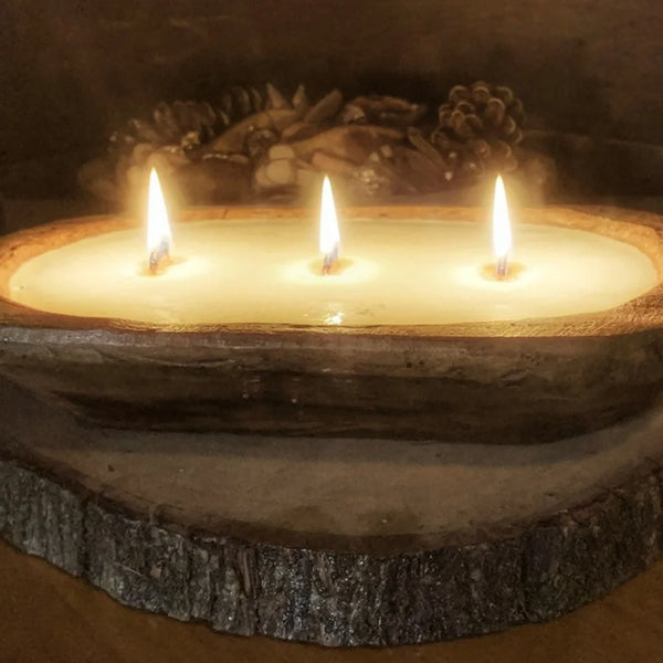 Dough Bowl Candle/Candle/Soy Candle/Industrial / Farmhouse/ Indoor /Outdoor - Zagari Essentials/Clementina's Boutique LLC